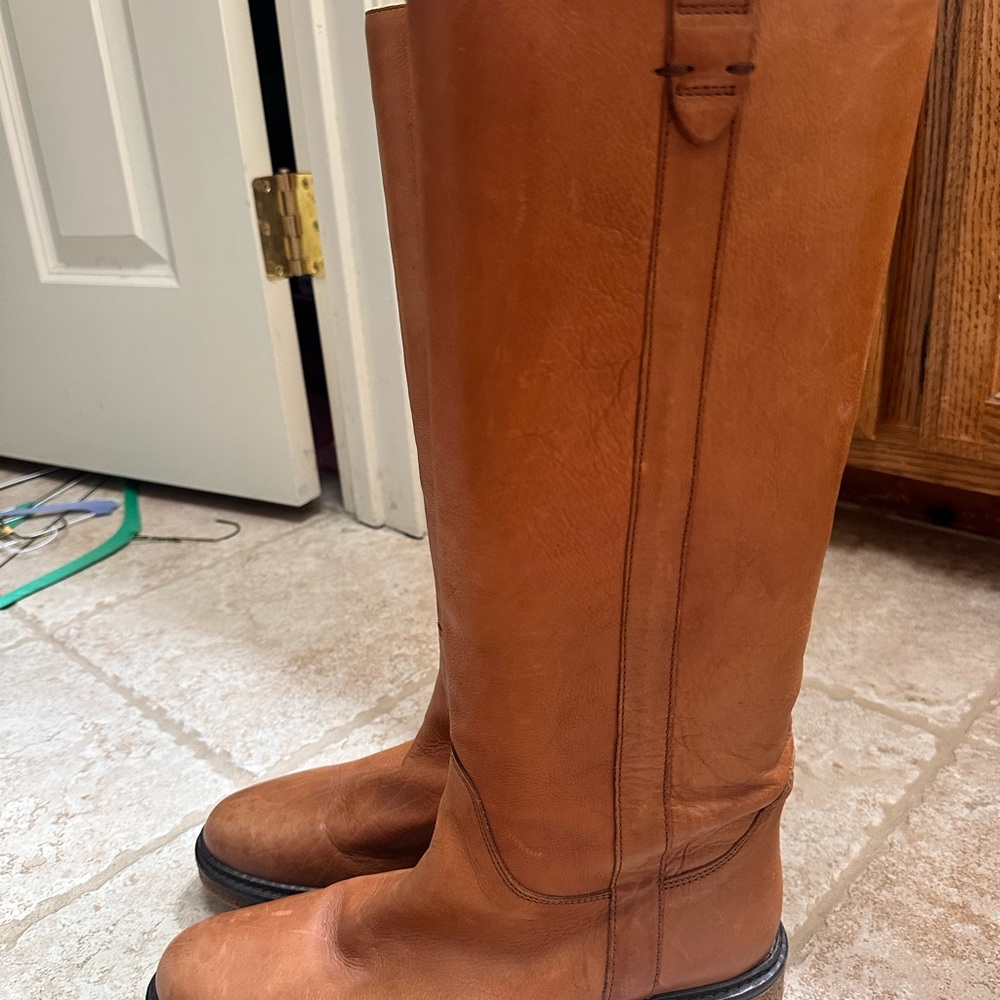 Classic Tan l Knee High Leather Boots